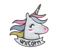 Catch the Patch Unicorn Iron-on Patches Fantasy 7 x 7 cm for Kids Girls with Fabric Cotton Textile Original Quality, Magic Princess Clothes Trousers Jeans Sew Repair
