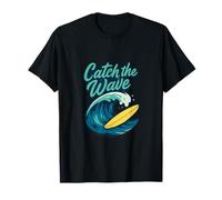 Catch The Wave Beach Squad Surf Wave Graphic T-Shirt