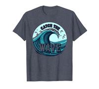 Catch The Wave: Surfer's Ocean Adventure T-Shirt, Men, Heather Blue, 3XL