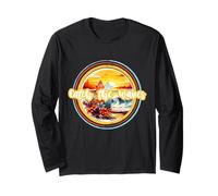 Catch The Waves - Ocean, Flowers, Sunset, Surfing, Vacation Long Sleeve T-Shirt