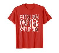Catch You On The Flip Side Funny Chef Cooking T-Shirt, Men, Red, Medium