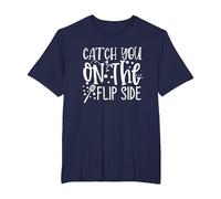 Catch You On The Flip Side Funny Chef Cooking T-Shirt, Men's Big and Tall, Navy Blue, 4X Tall