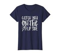 Catch You On The Flip Side Funny Chef Cooking T-Shirt, Women, Navy Blue, X-Large