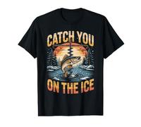 Catch You on the Ice Fishing Hardwater Walleye Value Graphic T-Shirt
