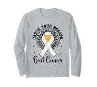 Catch Your Breath Beat Cancer - Lung Cancer Awareness Long Sleeve T-Shirt