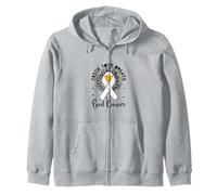 Catch Your Breath Beat Cancer - Lung cancer awareness Zip Hoodie