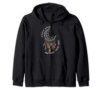 Catch Your Dreams Make Them True Moon Yoga Meditation Ethno Zip Hoodie