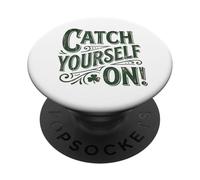 Catch Yourself On! Vintage Ireland Slang Funny PopSockets Adhesive PopGrip