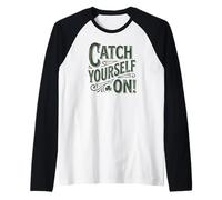 Catch Yourself On! Vintage Ireland Slang Funny Raglan Baseball Tee