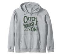 Catch Yourself On! Vintage Ireland Slang Funny Zip Hoodie