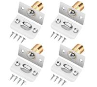 Catches Internal Adjustable Hardware Invisible - 4 Pack Roller Ball Door Catches for Cupboard/Adjustable Ball Latches Spring Ball/Stainless Steel Door Catches Balls Hardware for Closet Wardrobe