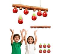 Catching Apples Game,Fast-Paced Reaction Training Toy with 6 Apples,Hand-Eye Coordination Challenge Games,Three Speeds, Christmas Party Gift(No Remote Control)