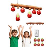 Catching Apples Game,Fast-Paced Reaction Training Toy with 6 Apples,Hand-Eye Coordination Challenge Games,Three Speeds, Christmas Party Gift(With Remote Control)