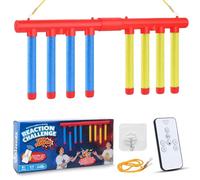 Catching Sticks Game, Drop Sticks Reflex Challenge and Reaction Game for 2 Players, Adjustable 3 Speeds Hand Eye Coordination Training Toy with Remote Control for Kids Adults and Family