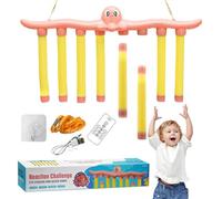 Catching Sticks Game, Hand Speed Challenge Game, Adjustable 3 Speed Falling Sticks, Quick Reactions Toy, Hand-Eye Coordination Training Gift,Pink