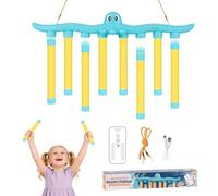 Catching Sticks Game Hand Speed Challenge Game,Pugil Sticks Quick Reactions Toy with 3 Dropping Speeds, Hand-Eye Coordination Training,Drop It Catch It Win It Reaction Games, Fun Octopus Shapes (Blue)