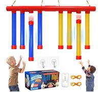 Catching Sticks Game Yellow Blue Dual Color Upgraded Drop Sticks Game Toy with 3 Speeds Fun Hand Eye Coordination Trainer for Kids Adults Ideal for Family Game Night Parties Quick Reflex Challenges