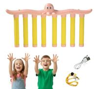 Catching Sticks Games, Adjustable 3 Speed Reaction Game that Promotes Hand-eye Coordination, Drop Stick Challenge Family Game Adult Gifts for Kids at Christmas Birthday - 8 Sticks (Pink)