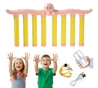 Catching Sticks Games, Adjustable 3 Speed Reaction Game that Promotes Hand-eye Coordination, Drop Stick Challenge Family Game Adult Gifts for Kids at Christmas Birthday - 8 Sticks (Pink)