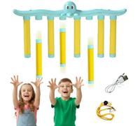 Catching Sticks Games, Adjustable 3 Speed Reaction Game that Promotes Hand-eye Coordination, Drop Stick Challenge Family Game Adult Gifts for Kids at Christmas Birthday - 8 Sticks (Blue)