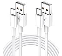 Catchke White Pack Of 2, 4 FT USB C Cable 5A Fast Charge, USB A to Type C Charger Cord Support USB 2.0 480Mbps Data Transfer Compatible with Galaxy S10 S9 Plus S21, Note 10 9, USB A Charger/USB-C