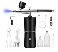 CATCHLUCK Airbrush Kit with Compressor, 48PSI Rechargeable Cordless Non-Clogging High-Pressure Air Brush Set with 0.3mm Nozzle and Cleaning Brush Portable Gun for Nail Art, Makeup, Painting