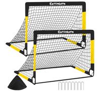 CATCHLUCK Football Goals for Kids Football Nets for the Garden Pop Up Goal Set Outdoor Goal Post with Carry Bag (Yellow-120x90x90)