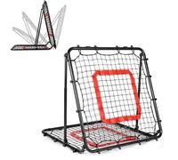 CATCHLUCK Football Rebounder Net Adjustable Double-Sided, Portable Foldable Soccer Training Goal for Kids & Adults, Multi-Angle Kickback Target for Shooting, Passing & Reaction Practice