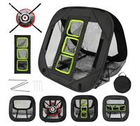 CATCHLUCK Golf Practice Chipping Net 5 Modes Golf Nets for Garden Pop Up Target Indoor Outdoor Training Perfect for Backyard Practice and Golfers (Black-1)