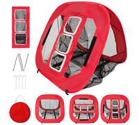 CATCHLUCK Golf Practice Chipping Net 5 Modes Golf Nets for Garden Pop Up Target Indoor Outdoor Training Perfect for Backyard Practice and Golfers (Red-2 Modes)