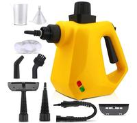 CATCHLUCK HandHeld Steam Cleaner for Home, Cordless Portable Multipurpose 9 Accessory Kit for Car Detailing and Pet Hair Removal Carpet, Yellow
