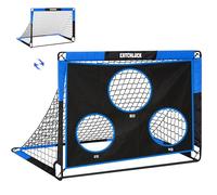 CATCHLUCK Kids Football Goal Pop Up Football Net for the Garden 4ft x 3ft, 5ft x 4ft, Kids Training Equipment with Target and Carry Bag