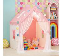 CATCHLUCK Play Kids Playhouse Tent Indoor with a String of Star Lights Children's Tent Playhouse, Outdoor Children's Playhouse for Girls Boys
