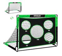 CATCHLUCK Pop Up Goal Kids Football Goal Foldable Football Net for the Garden 4ft x 3ft, 5ft x 4ft, Kids Training Equipment with Target and Carry Bag
