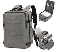 CATCHLUCK Rucksack for Men Travel Laptop Backpack Underseat Carry on Bag Hand Luggage Bag Travel Backpack for Travelling with USB Port, Gray