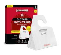 Catchmaster Premium Clothes Moth Traps, Hardwood Patterned Sticky Odorless Glue Traps 6PK, Pheromone Attractant, for Closets Wardrobes Cabinet Drawers & Carpet, PheroGuard Technology, Trap Moths