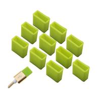 Catchorn USB Cover Cap 12 Pcs USB Male Dust Plug Silicone Stopper Caps for Cable Protection for All Type-C Smartphones and Tablets(Q-greenH)