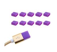 Catchorn USB Cover Cap 12 Pcs USB Male Dust Plug Silicone Stopper Caps for Cable Protection for All Type-C Smartphones and Tablets(Q-purpleI)