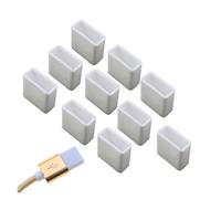 Catchorn USB Cover Cap 12 Pcs USB Male Dust Plug Silicone Stopper Caps for Cable Protection for All Type-C Smartphones and Tablets(Q-whiteB)