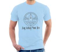 Catchphrase Da Vinci Mr Chips Say What You See Men's T-Shirt Sky Blue