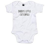 Catchpole Baby Body Suit Daddys Little Newborn Babygrow White with Black Print 9-12 Months