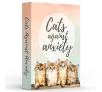 Catchyourdreams Cats Against Anxiety Cards - 50 Cards For Self Esteem and Stress, Affirmations for Anxiety Emotions Oracle Tarot Self Therapy