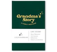 CATCHYOURDREAMS Grandma's Story Journal (Hardcover) - A Family Keepsake with + 250 Prompts to Share Her Life Story and Memories, Mother's Day, Birthday