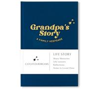 CATCHYOURDREAMS Grandpa's Story Journal (Hardcover) - A Family Keepsake with + 250 Prompts to Share His Life Story and Memories, Father's Day, Birthday