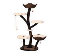 Catclusive Le Fleuron Cat Scratching Post - 145 cm Elegant Design Cat Tree with Sisal, Sturdy Base and Soft Lying Surfaces, High-Quality Scratching and Climbing Tree for Home and Home, Brown/Beige