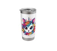 Catcorn Kittycorn Unicat Unikitten Cat Kitty Kitten Unicorn Stainless Steel Insulated Tumbler
