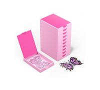 CATEARED 10PCS 2-in-1 Diamond Art Storage, Large Diamond Art Trays with Lids, Craft and Bead Storage Organizer & Line-Up, Box Package (Light Pink, Large)