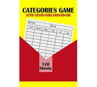 Categories Game: 120 Sheets To Play The Letter, Country, Animal, Foods, Job, and Name With your Family & Friends | Portable size Categories Board Game