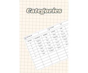 Categories Game Book: A Fun Paper Game to Boost Creativity, Vocabulary & Quick Thinking