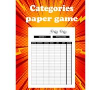 Categories paper game: 120 pages include letter country animal name job city and score, funny categories paper game for everyone
